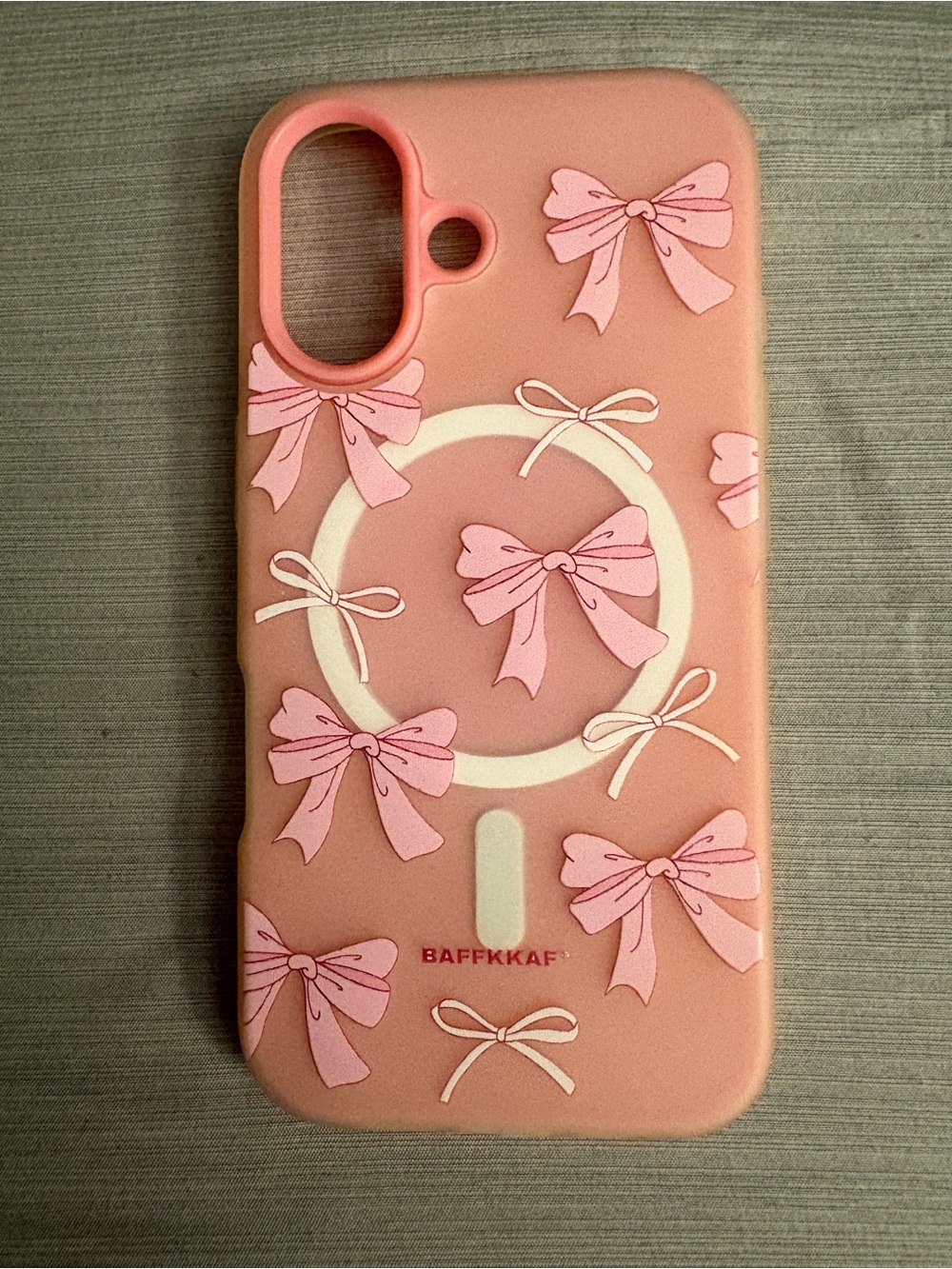 Pink Bow Pattern Phone Case - Pink iPhone 16